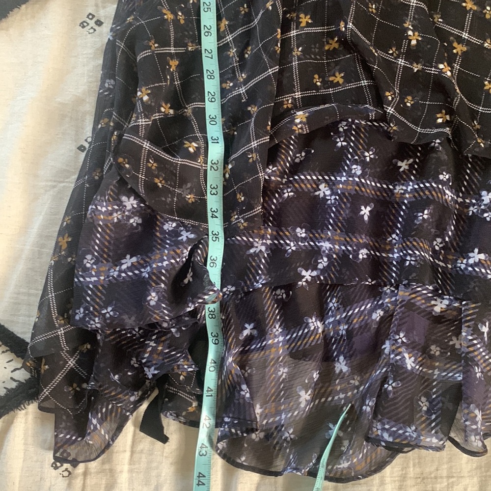 Simply Vera Wang hi-lo floral plaid dress M - Picture 11 of 13